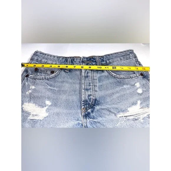 Bundle Zara / H&M Light Blue Distressed Denim Cutoff Shorts (Size 4) - Picture 5 of 7